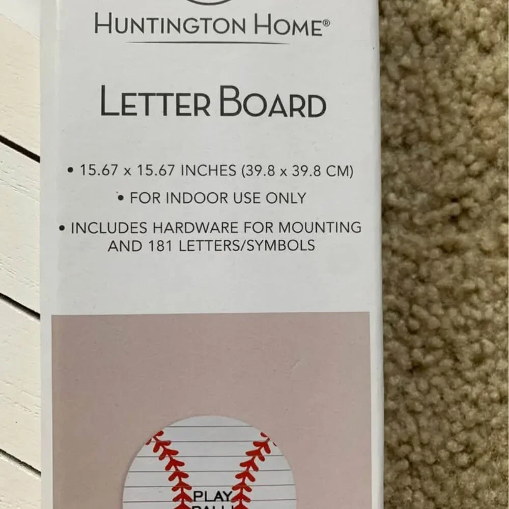 Huntington Letter Board Baseball theme